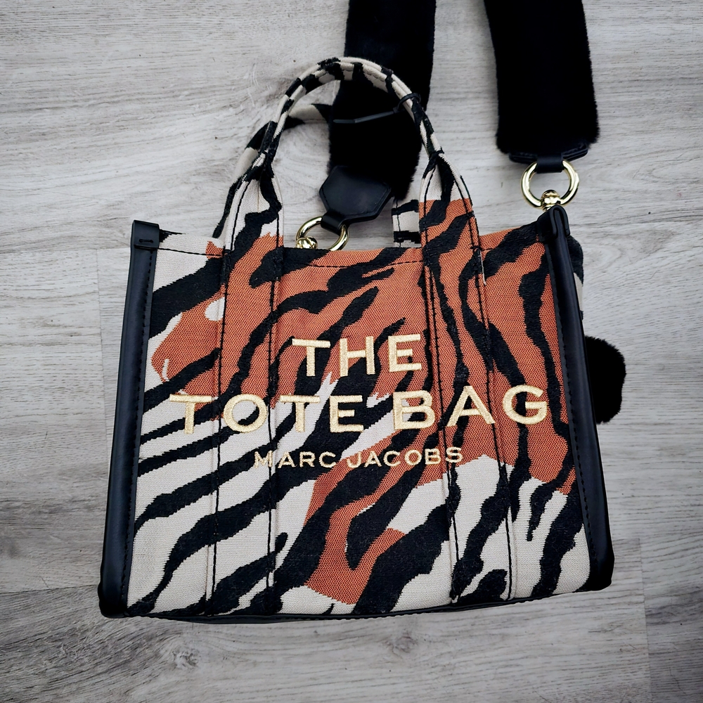 Marc Jacobs Zebra Print Tote Bag - Black and Brown